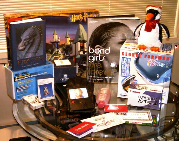 Most of the 2003 Christmas Haul. Click to
enlarge.