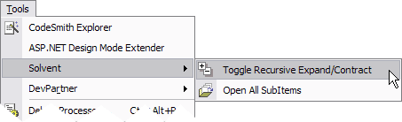 Solvent Tools
Menu