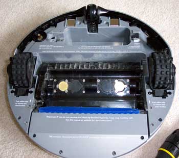 Inspecting the underside of
Roomba