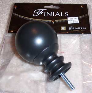 Cambria Gun Metal Paragon
Finials