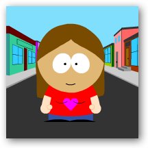 Jenn as a South Park
character