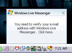 You need to verify your e-mail address with Windows Live Messenger.
Click
here.