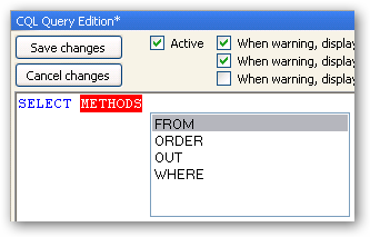 CQL IntelliSense in
NDepend.