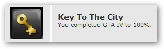 Key To The City: You completed GTA IV to
100%