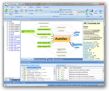 Navigating a report visually in
NDepend.