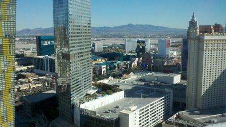 City view from our room at Aria Las
Vegas.