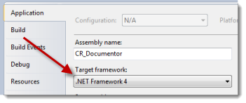 Set the target framework to .NET 4.0