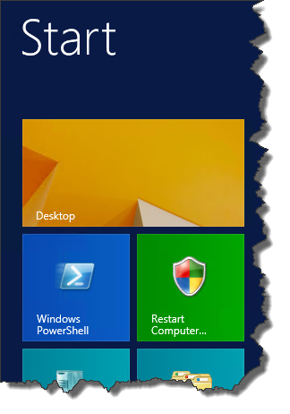 Restart shortcut pinned to Start menu