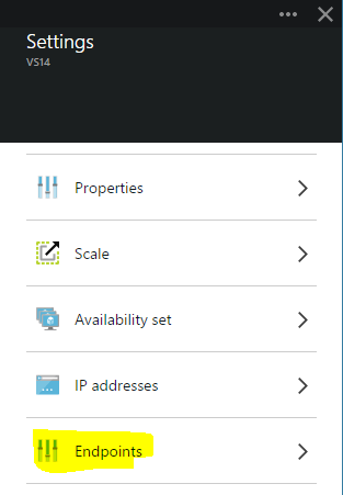 Click Endpoints in the settings menu