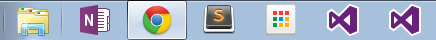 Confusing icons on the taskbar