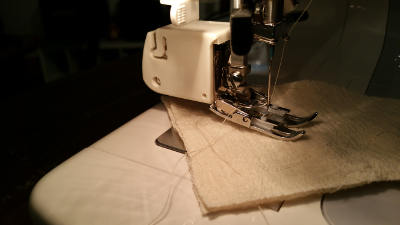 Even foot on the sewing machine