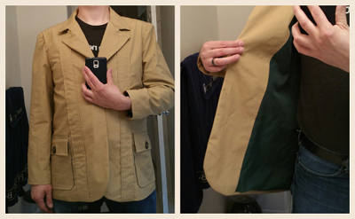 Lining fully in the jacket