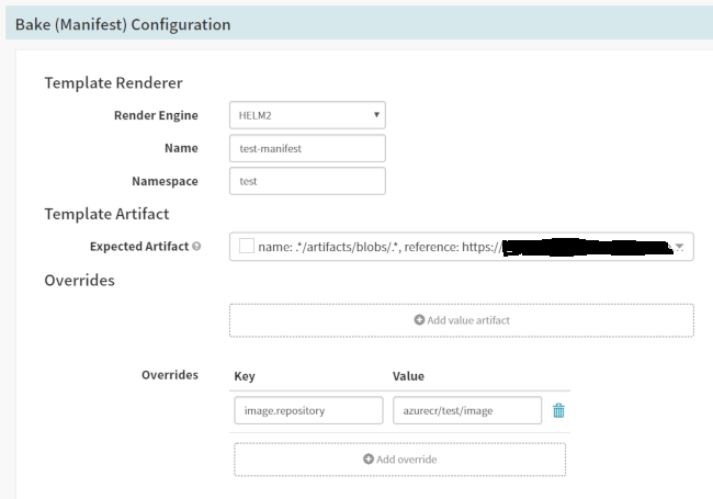 Simple/test manifest bake step