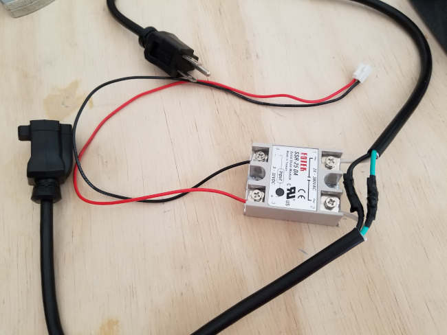 Connect the control power cable