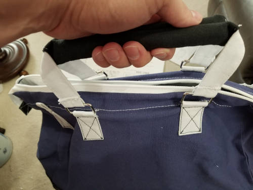 Handles attached to the bag