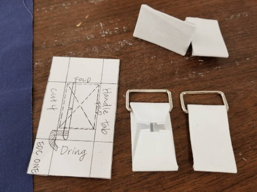 Fold and press the handle tabs