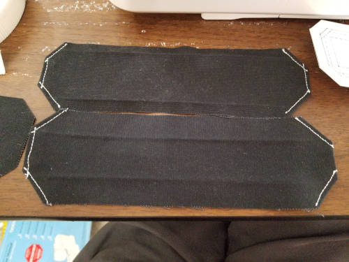 Pad ends finished, press markings
