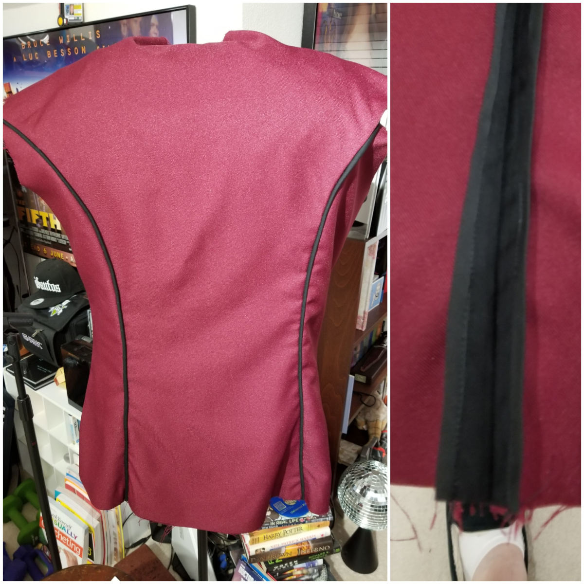 September 14, 2019: The jacket piping is done