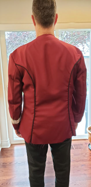 September 21, 2019: Sleeves are done (front view)