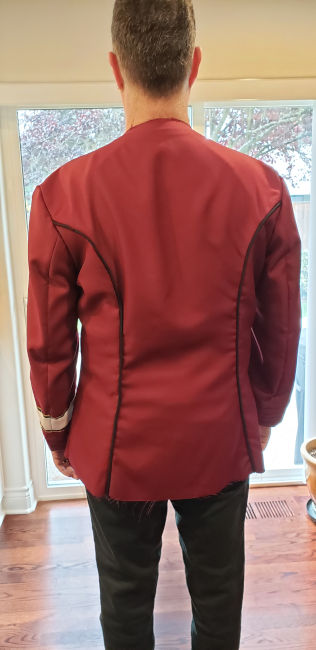 September 21, 2019: Sleeves are done (front view)