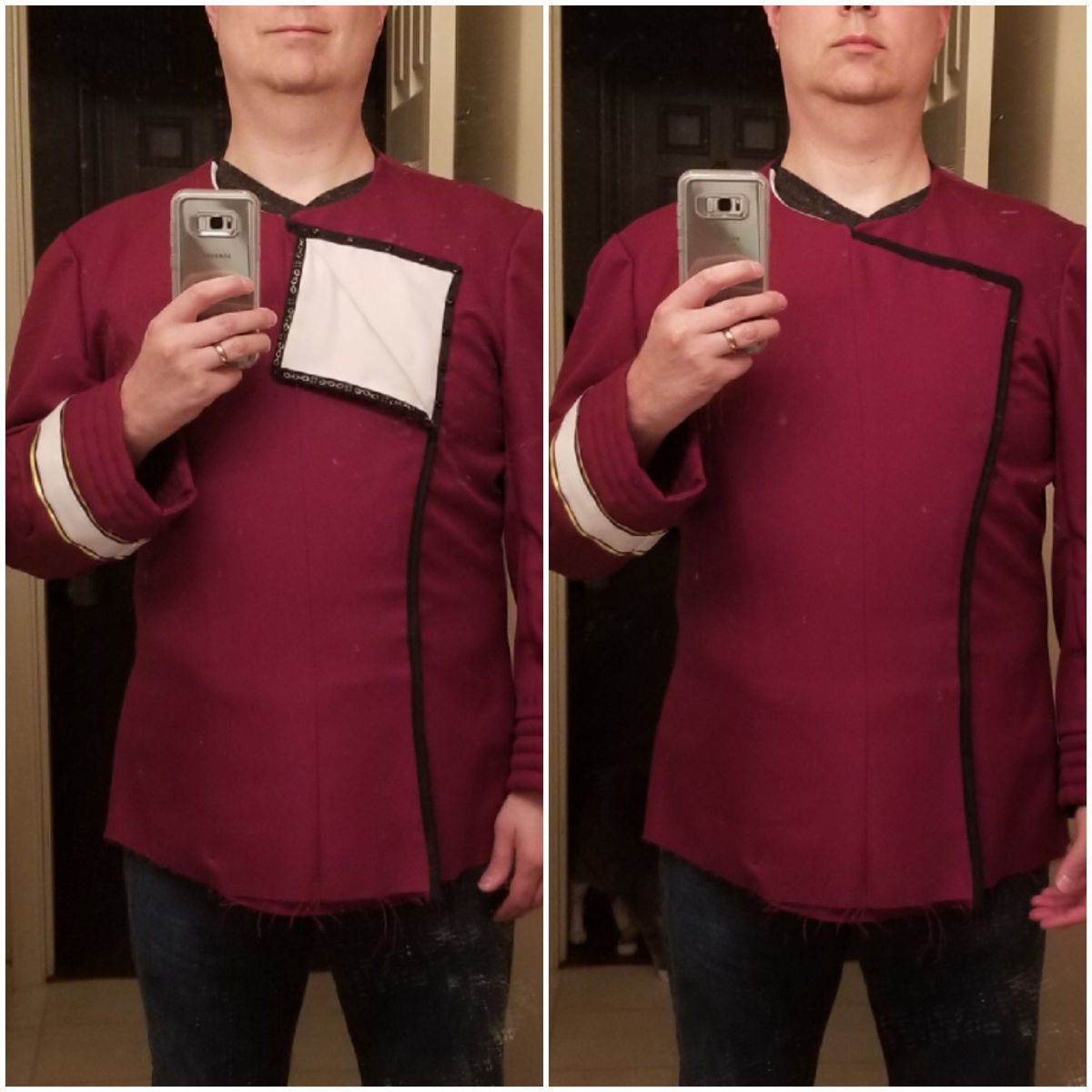 September 28, 2019: The front jacket flap is complete