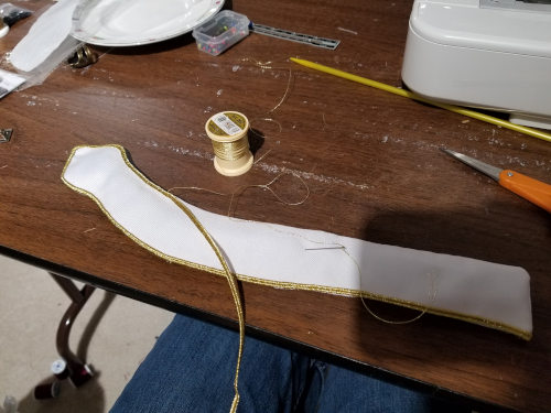 September 29, 2019: Making the shoulder strap